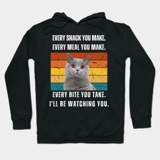 Every snack you make. British shorthair retro design Hoodie